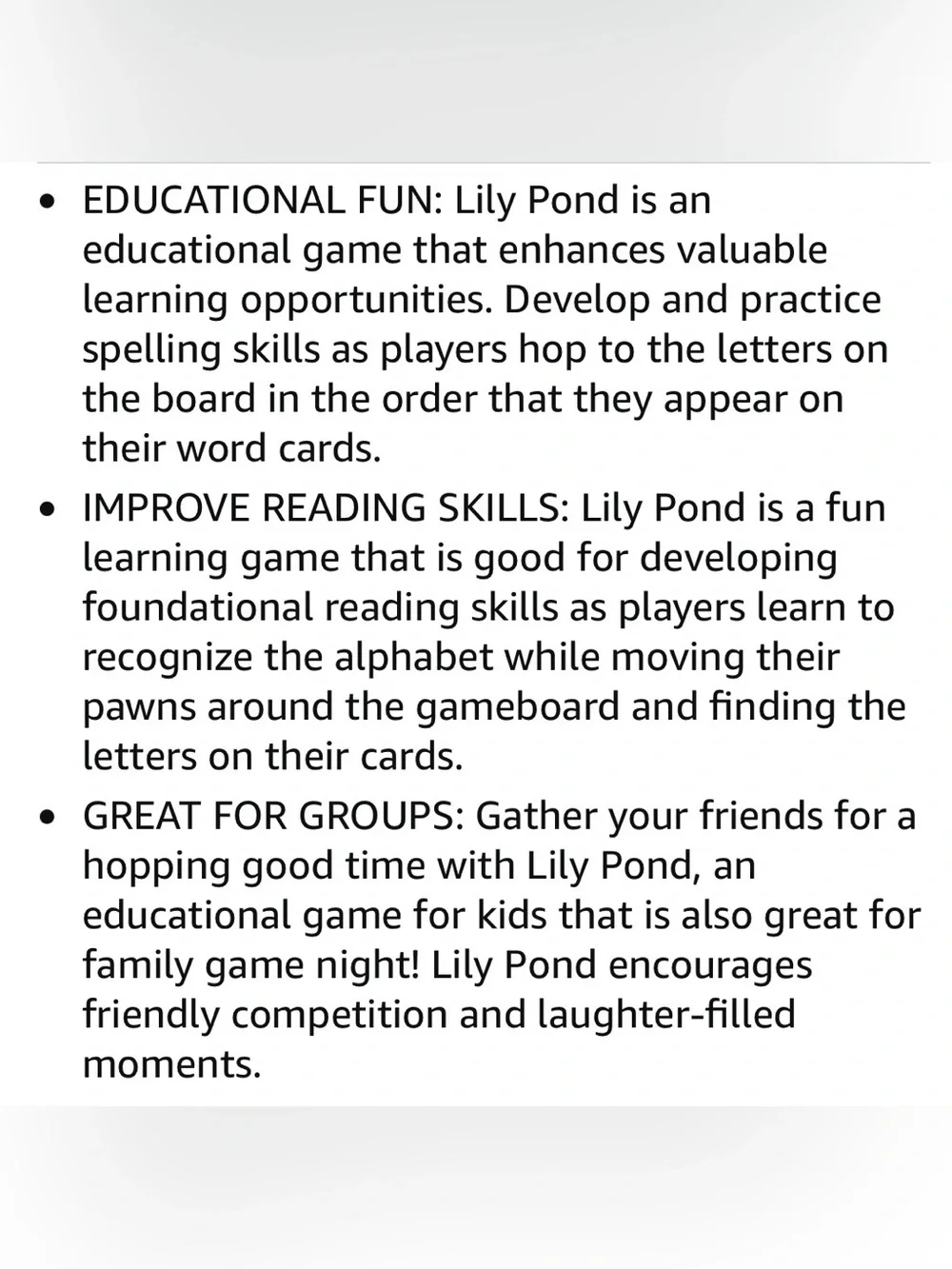 SimplyFun NWT Lily Pond Factory Sealed Educational Literacy Board Game Ages 4+